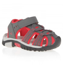 WANABEE Sandales de randonnée 300 - Enfant - Gris et rouge