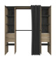 DANA Kit dressing 2 colonnes + 2 penderies + 4 tiroirs - Décor chene kronberg - L 115 x P 50,1 x H 203 cm