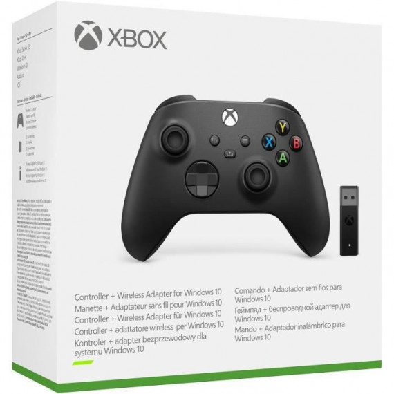 Manette Xbox nouvelle génération avec adaptateur sans-fil Windows 10 - Noir