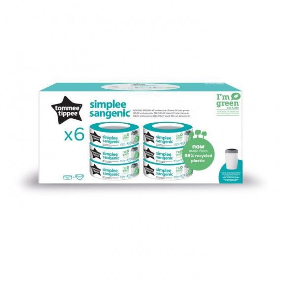 TOMMEE TIPPEE Recharges SIMPLEE Multipack x6 Sangenic