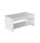 HAPPY Table basse transformable 100x50 cm - Blanc mat