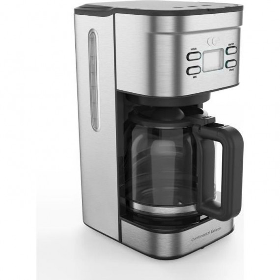 CONTINENTAL EDISON CECF12TIX Cafetiere filtre programmable - Inox