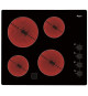 WHIRLPOOL AKM9010NE Table de cuisson vitrocéramique - 4 foyers - 6200W - L58 x P51cm - Revetement verre - Noir