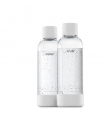 MYSODA - Pack de 2 bouteilles White PET et Biocomposite 1L