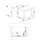 Micro-ondes combiné encastrable CONTINENTAL EDISON CEMO34CEB2 Noir et Inox L59,5 x H38,8 x P46,8 cm 34L Grill et convection