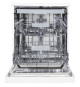 Lave-vaisselle pose libre CONTINENTAL EDISON CELV15453PW - 15 couverts - Largeur 59,8 cm - 45 dB - Blanc