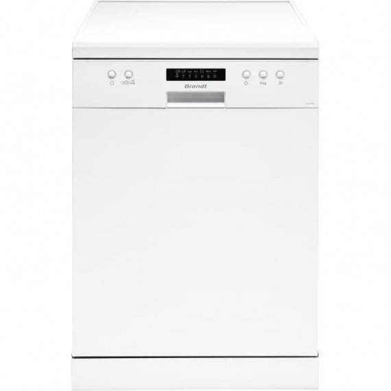 Lave-vaisselle pose libre BRANDT LVC128W - 12 couverts - Induction - L59,8cm - 48 dB - Blanc