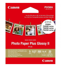 CANON Papier photo 9x9cm PP-201 Glacé 265gr 20 feuilles