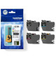 4 Cartouches d'encre LC421XLVAL - BROTHER - Noir, Cyan, Magenta et Jaune 500 pages - Pour DCP-J1050DW, MFC-J1010DW et DCP-J11…
