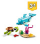 LEGO 31128 Creator Le Dauphin Et La Tortue, Set de Figurines de Jouets d'Animaux Marins pour Filles et Garçons de 6 Ans et Plus