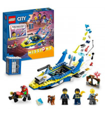 LEGO 60355 City Missions des Détectives de la Police sur l'Eau, Jouet de Bateau, une Prison et 4 Minifigurines, Enfants 6 Ans