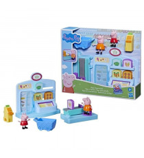 PEPPA PIG - Peppa's Adventures - Peppa a l'épicerie - jouet préscolaire avec 2 figurines et 8 accessoires, des 3 ans