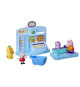 PEPPA PIG - Peppa's Adventures - Peppa a l'épicerie - jouet préscolaire avec 2 figurines et 8 accessoires, des 3 ans