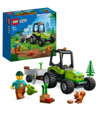 LEGO City 60390 Le Tracteur Forestier, Jouet Remorque, Véhicule Agricole, Figurines Animaux