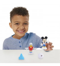 Mickey, 2 figurines articulées 7,5 cm avec accessoires, Theme Football, Jouet pour enfants des 3 ans, MCC042