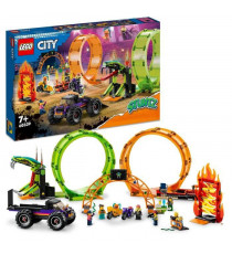 LEGO 60339 City Stuntz L'Arene de Cascade avec Double Looping, Monster Truck Jouet, avec Moto, Figurine Cascadeur, Enfants De…
