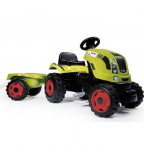 SMOBY Claas Tracteur Farmer XL + Remorque
