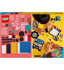 LEGO 41964 DOTS Boîte Créative La Rentrée Mickey Mouse et Minnie Mouse, 6-en-1, Boîte de Rangement, Cadre Photo, Enfants 6 Ans
