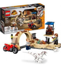 LEGO 76945 Jurassic World La Poursuite en Moto de l'Atrociraptor, Dinosaures, 2 Bébés Dinos et Minifigurines