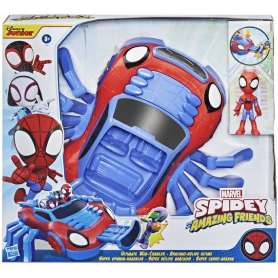 Marvel Spidey and His Amazing Friends - Arachno -bolide et Figurine Spidey de 10 cm - des 3 ans