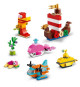 LEGO 11018 Classic Jeux Créatifs Dans L'Océan, Boite de Briques, 6 Modeles Miniatures de Bateau, Sous-Marin, Baleine
