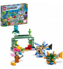 LEGO 21180 Minecraft Le Combat Des Gardiens, Set Aventure Sous-Marine, Jouet de Construction Enfants +8 ans et Figurines Mobs