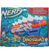 NERF - DinoSquad - Blaster Stegosmash - rangement 4 fléchettes - 5 fléchettes NERF - officielles - design de stégosaure