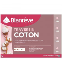 BLANREVE Traversin en coton - 160 cm - Blanc