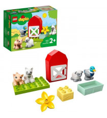 LEGO 10949 DUPLO Town Les Animaux de la Ferme Jouet avec Figurines du Canard, Cochon et Chat pour Enfant de 2 Ans et +