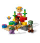 LEGO Minecraft 21164 Le Récif Corallien, Jouet avec Figurines d'Alex, un Zombie et une Épée