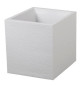 EDA Pot carré Graphit - 39 x 39 x 43 cm - Contenance 35 L - Blanc cérusé