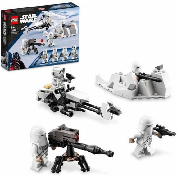 LEGO 75320 Star Wars Pack de combat Snowtrooper, Set Collector avec 4 Figurines, Blaster et Jouet pour Enfant +6 Ans