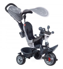 Smoby - Tricycle Baby Driver Plus Gris - Vélo Evolutif Enfant Des 10 Mois - Roues Silencieuses - Frein de Parking