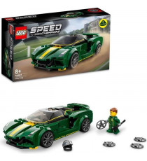 LEGO 76907 Speed Champions Lotus Evija Voiture de Course, Jouet Réduit Avec Minifigure de Pilote de Course, Jouet Pour Enfants