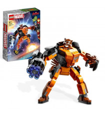 LEGO Marvel 76243 L'Armure Robot de Rocket,  Figurine Gardiens de la Galaxie, Jouet Avengers