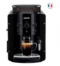 KRUPS YY8125FD Machine a café grain, Broyeur café grain, Cafetiere expresso, Cappuccino, Fabriqué en France, Essential, Noire