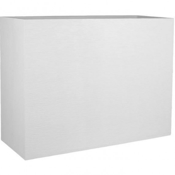 EDA PLASTIQUE Bac a fleurs Muret Loft Graphit - 46 L - 78,5 x 29,5 x 60 cm - Blanc cérusé