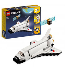 LEGO Creator 3-en-1 31134 La Navette Spatiale, Jouet Figurine Astronaute avec Vaisseau, Enfants 6 Ans
