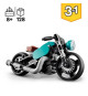 LEGO Creator 3-en-1 31135 La Moto Ancienne, Jouet Voiture Classique et de Rue, avec Dragster