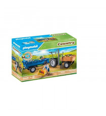 PLAYMOBIL - 71249 - Country La Ferme - Tracteur avec remorque
