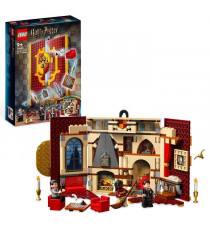 LEGO Harry Potter 76409 Le Blason de la Maison Gryffondor, Jouet avec 3 Minifigurines, Château de Poudlard