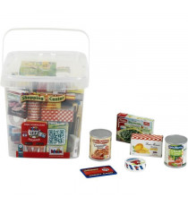 Grande boîte de rangement garnie de boîtes d'aliments factices avec des marques connues et en langue française - KLEIN - 7210