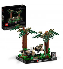 LEGO Star Wars 75353 Diorama de la Course-Poursuite en Speeder sur Endor, avec Luke Skywalker