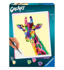 CreArt - grand - Girafe - Ravensburger - Coffret complet - Peinture au numéro Adulte - Des 12 ans