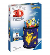 POKÉMON Puzzle 3D Pot a crayons - Ravensburger - Puzzle 3D enfant - sans colle - Pot a crayons 54 pieces - Des 6 ans