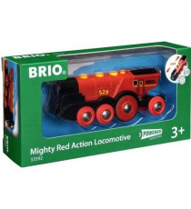 Brio World Locomotive Rouge Puissante a piles - Accessoire son & lumiere Circuit de train en bois - Ravensburger - Des 3 ans …