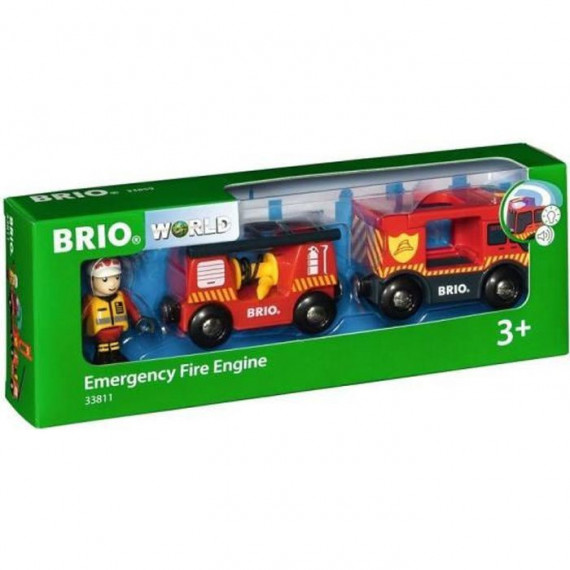 Brio World Camion de Pompiers Son et Lumiere  - Accessoire son & lumiere Circuit de train en bois - Ravensburger - Des 3 ans …