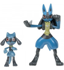 Pokémon - Pack évolution Riolu (5 cm) & Lucario (10 cm) - BANDAI