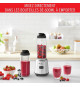 MOULINEX LM15FD10 Blender mixeur, 300 W, 2 bouteilles Tritan a emporter, 4 lames amovibles, Compact, Smoothies, Application d…