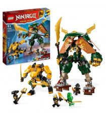 LEGO NINJAGO 71794 L'Équipe de Robots des Ninjas Lloyd et Arin, Jouet de Ninja pour Enfants